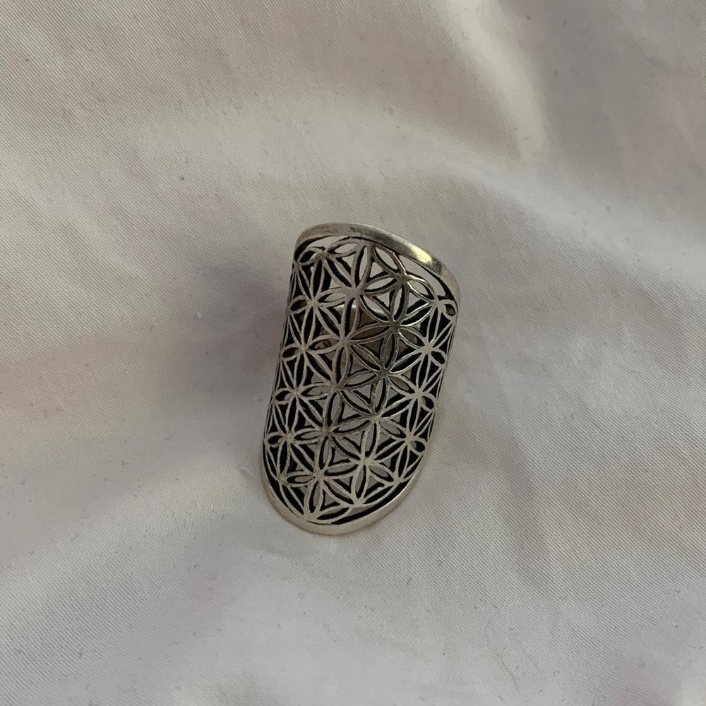 Silver 925 Geometric Pattern Ring